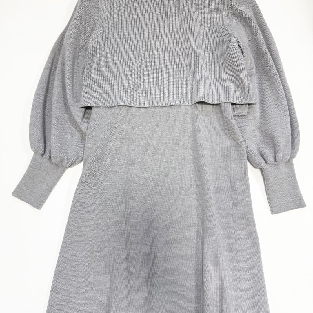【美品✨】ANAYI メリノウールアンサンブルニット ワンピース 36