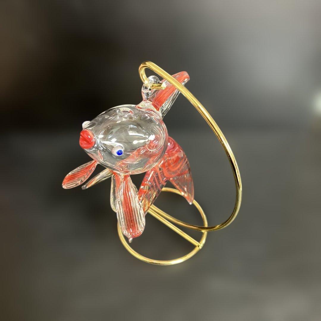金魚のガラス工芸品