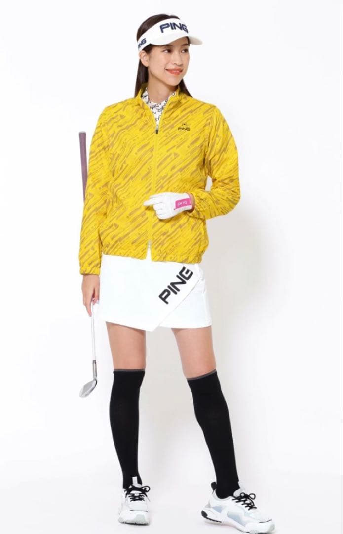 M ☆新品☆ PING 撥水 フルジップブルゾン ゴルフ　レディース　イエロー