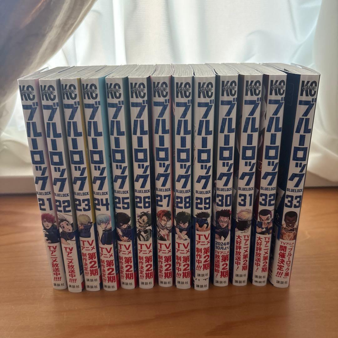 ブルーロック 1～33巻, エピソード凪1～6巻, キャラブック1冊, 小説2冊