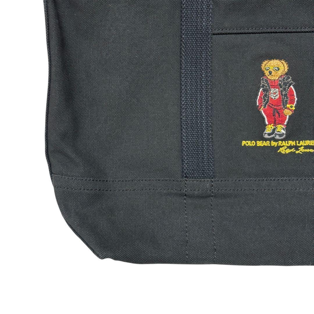 ポロ ラルフローレン ポロベア キャンバス トートバッグ サングラスベア 黒
