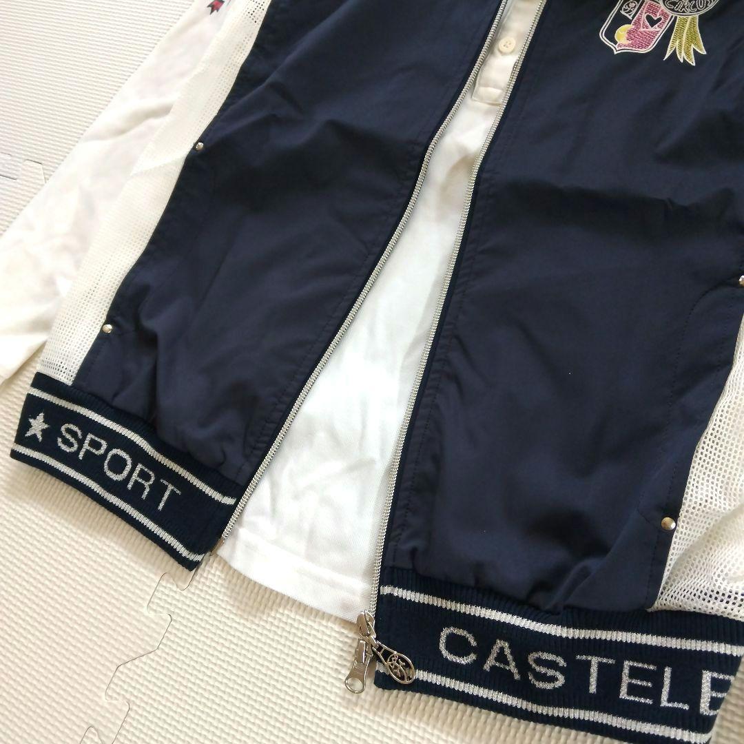 CASTLEBAJAC ゴルフウェア２点セット ポロシャツ ナイロンベスト42L