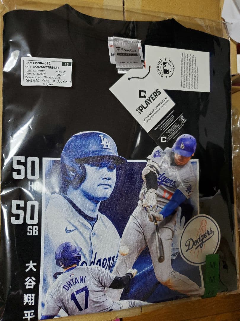 大谷翔平50/50 ロサンゼルス・ドジャース Tシャツ US Mサイズ