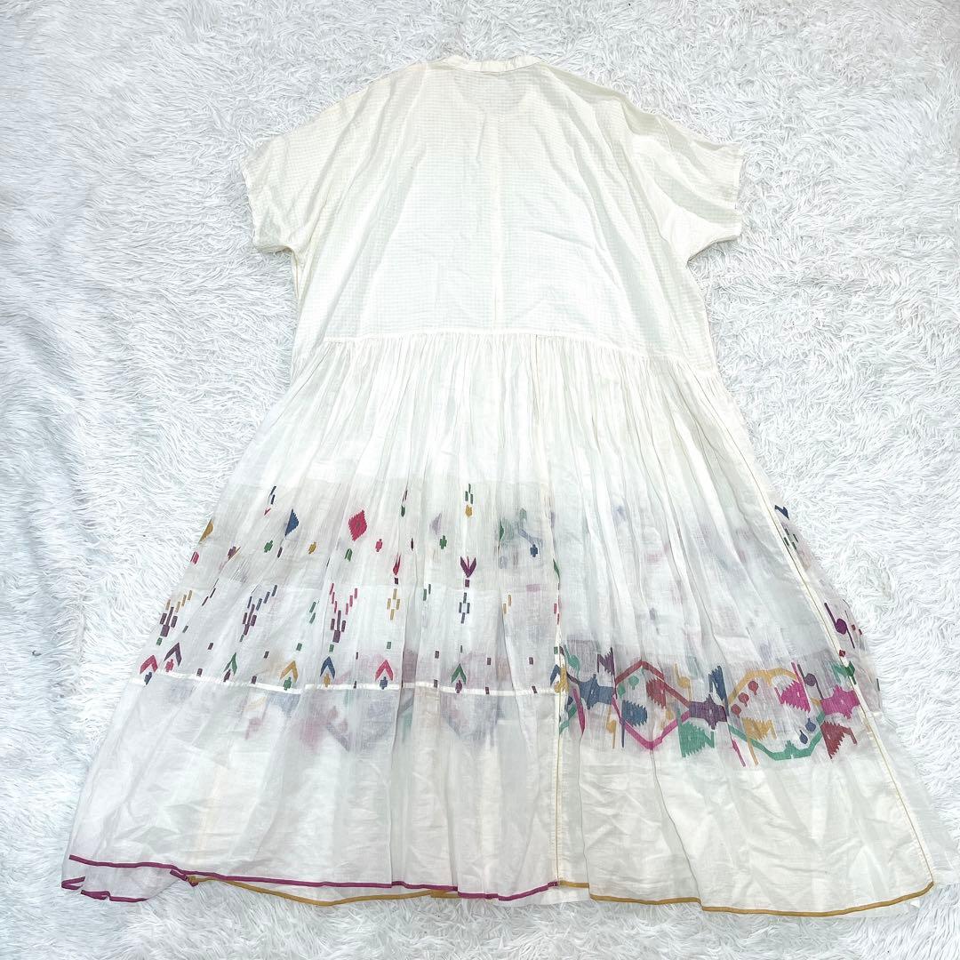 injiri インジリ　チェック　ワンピース デザイン◎ Mサイズ　ステッチ