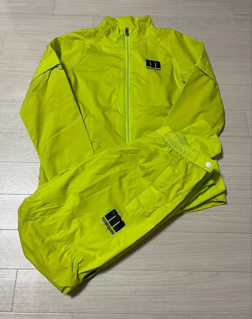 Munsingwear マンシングウェア レインウェア/イエロー 上下セット M