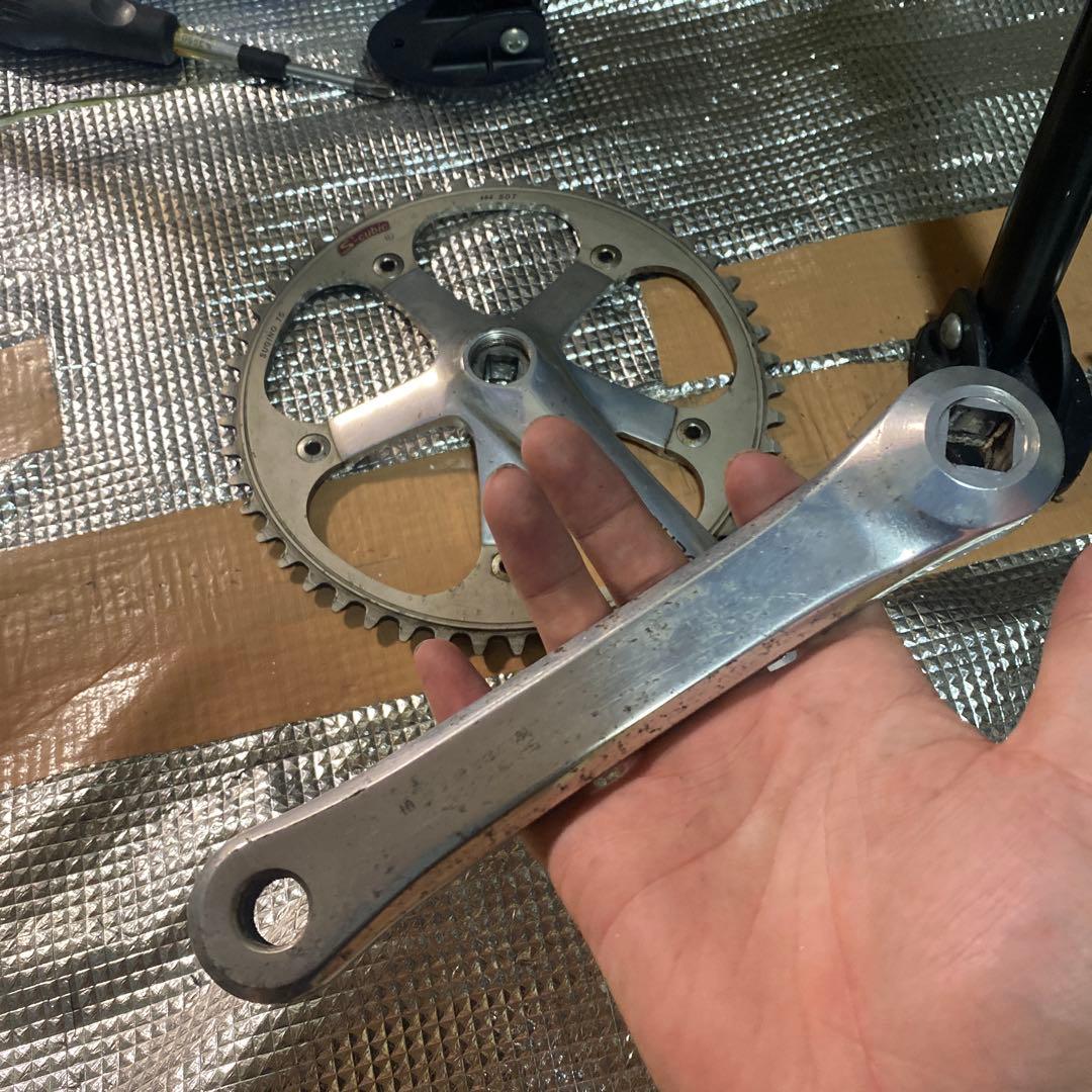 デュラエース fc-7600 167.5mm クランク njs ピスト　競輪