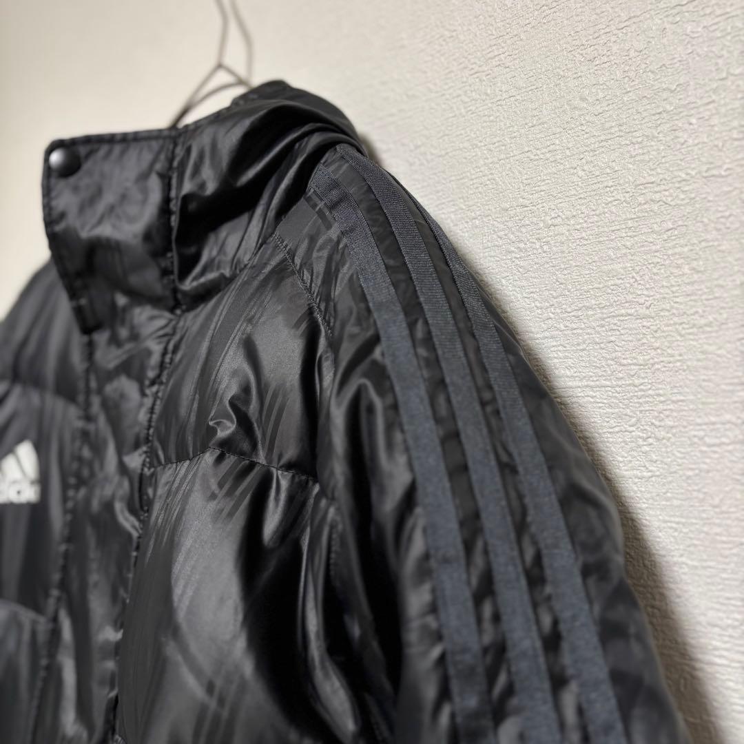 アディダス ベンチコート ロングコート CLIMAPROOF ブラック　Lサイズ