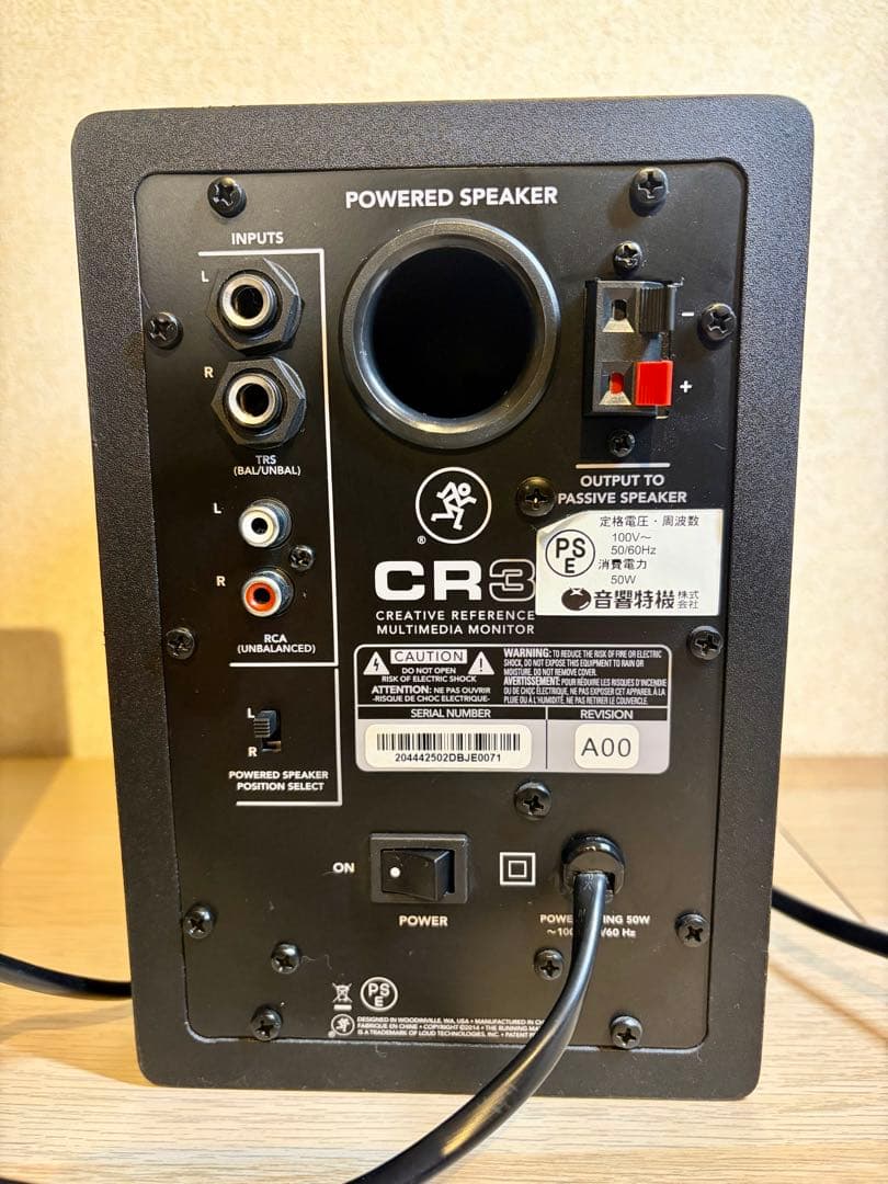 CR3 Mackie スタジオモニタースピーカー