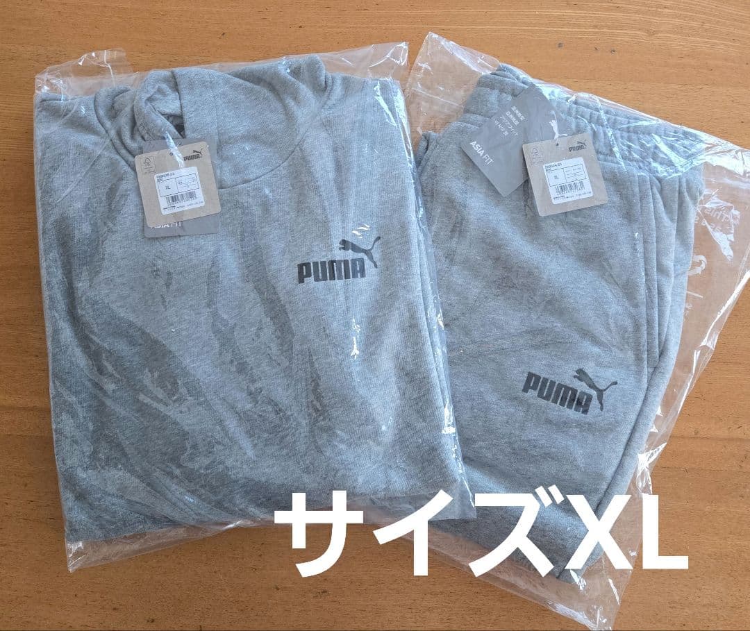 PUMA グレー XLサイズ 上・下　スウェットセット　新品　未使用　未開封