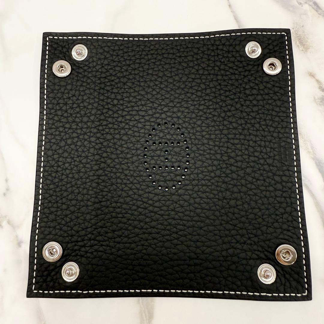 【新品未使用】エルメス ヴィドポッシュ ミニ トレー 小物入れ 黒 シルバー金具