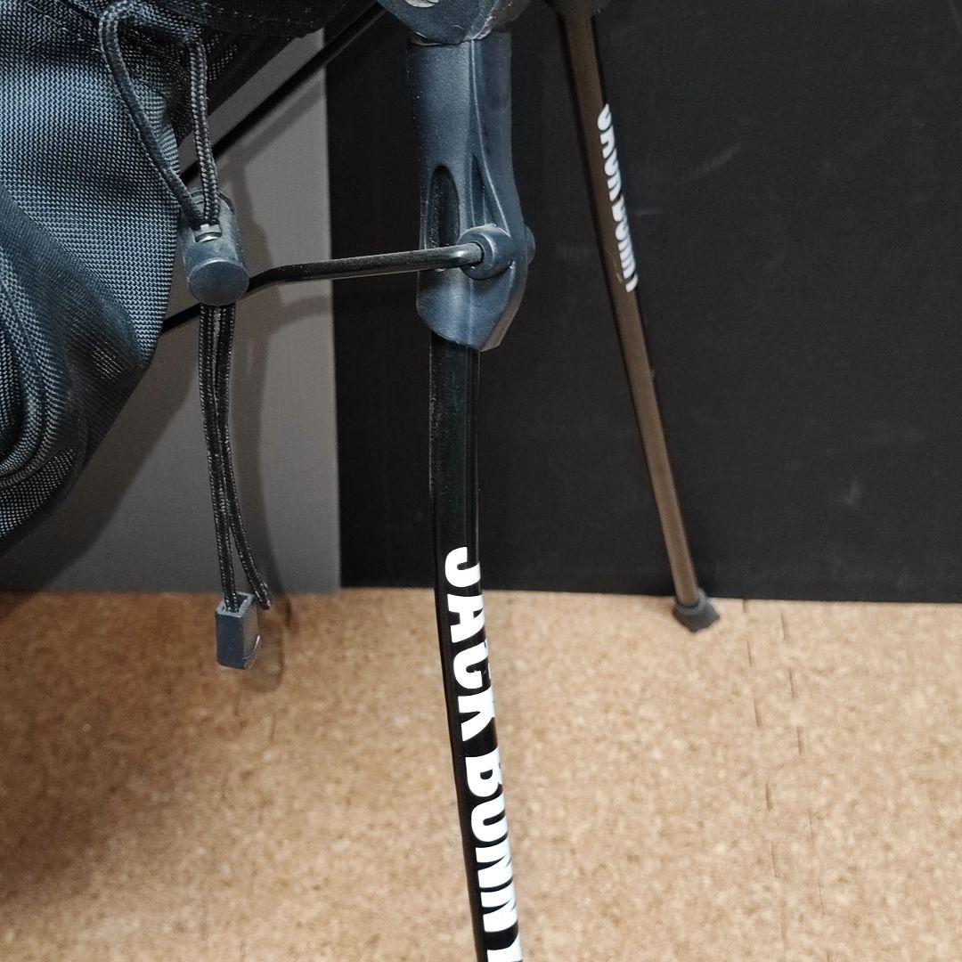 美品 ジャックバニー スタンド式キャディバッグ 黒 ブラック うさぎ