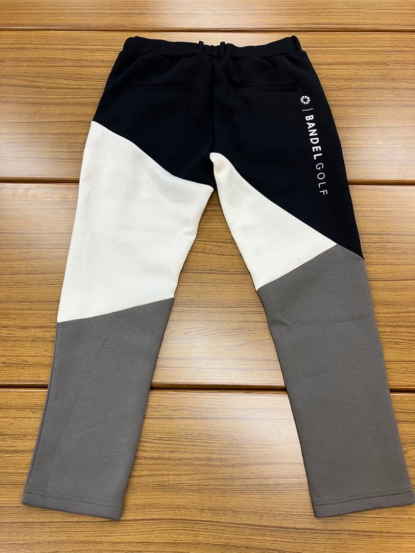 【美品】BANDEL GOLF メンズパンツ 黒/白カラー