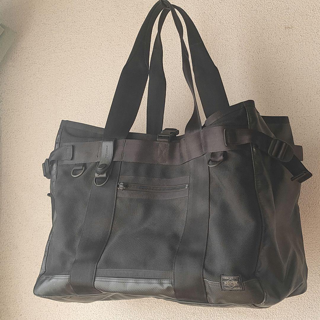 【超大容量】PORTER ヒート トートバッグ 横43cm マチ20cm 黒