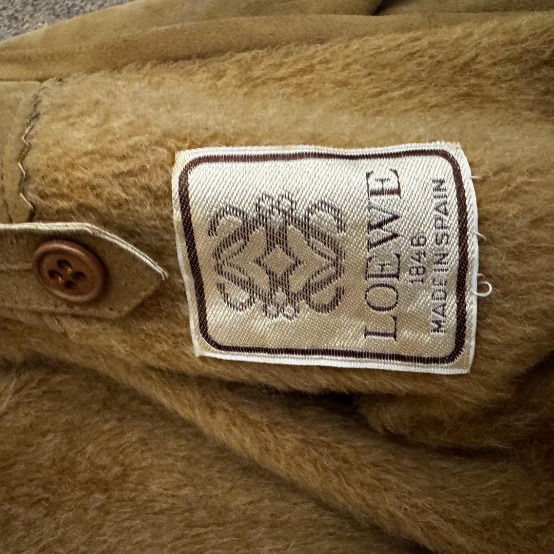 【訳あり】LOEWE ロエベ レザージャケット スエード ボア サイズ48