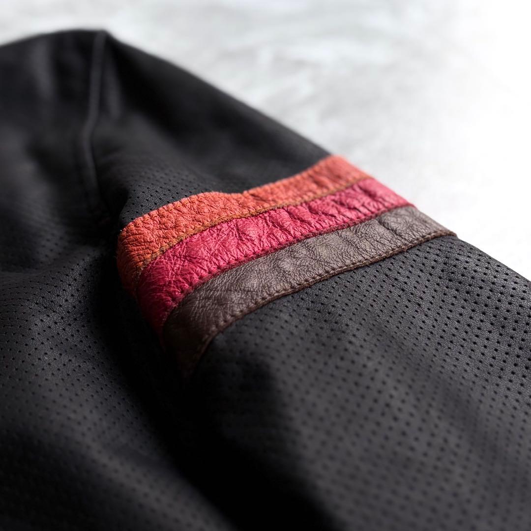 【schott】Perforated cow leather jacket