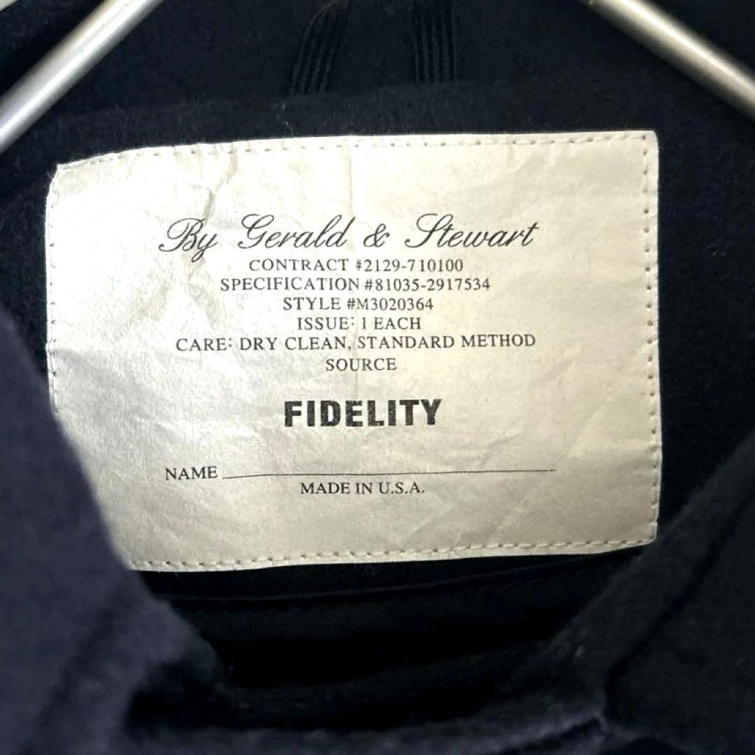 【美品】FIDELITY フィデリティ ポンチョ 金ボタン フリー ブラック黒