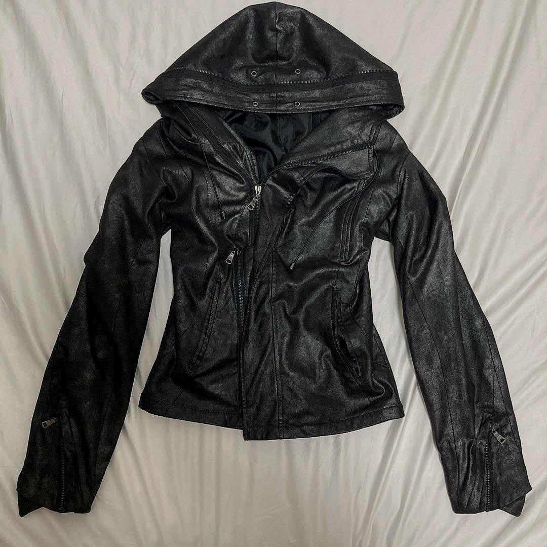 00’s archive coating gimmick big hoodie