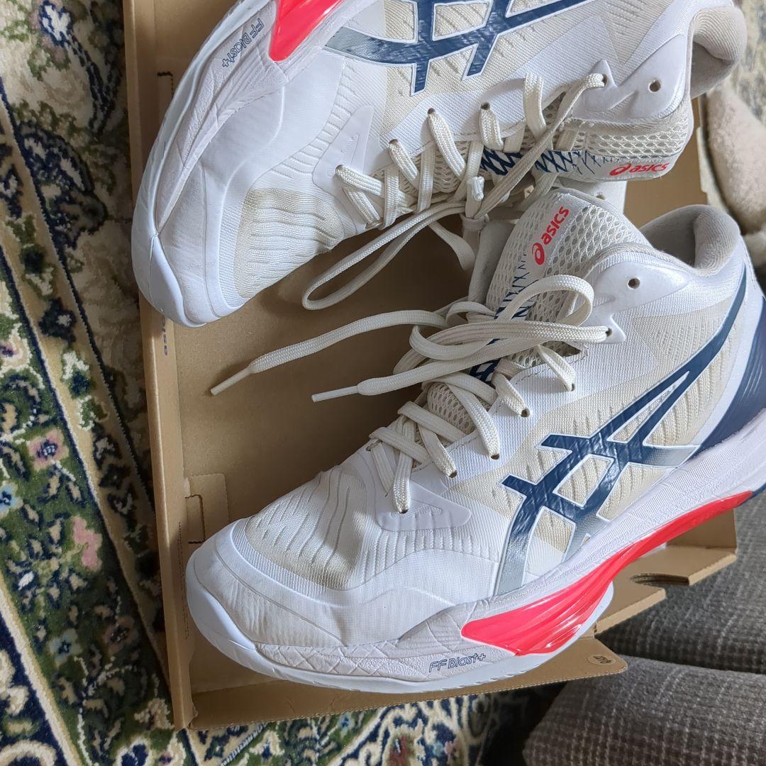 ASICS バレーボールシューズ ホワイト/ネイビー/レッド 26cm