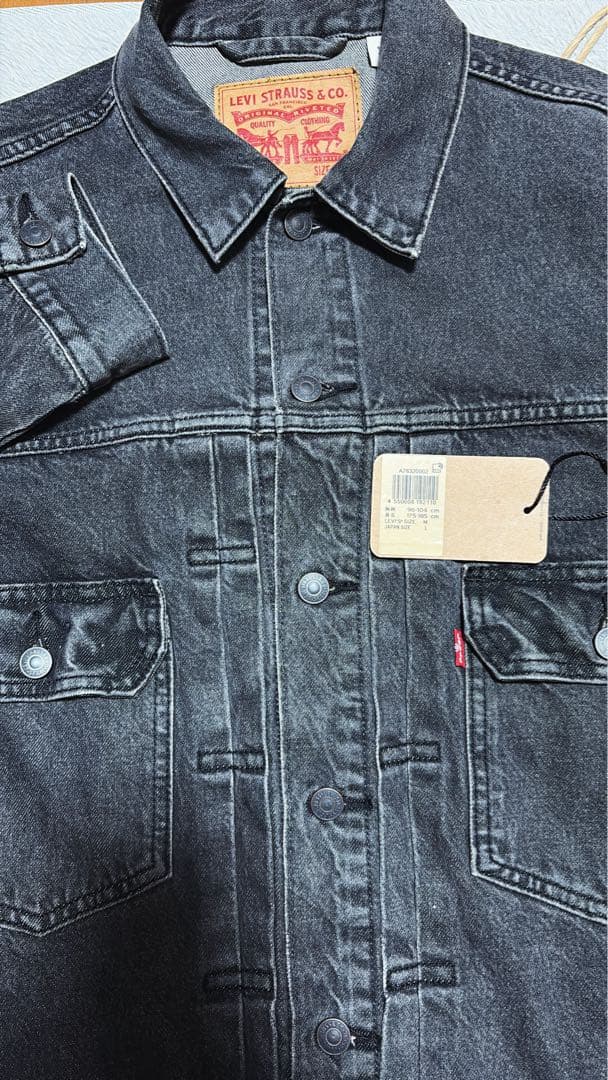 Levi's ブラック デニムジャケット M 先染め