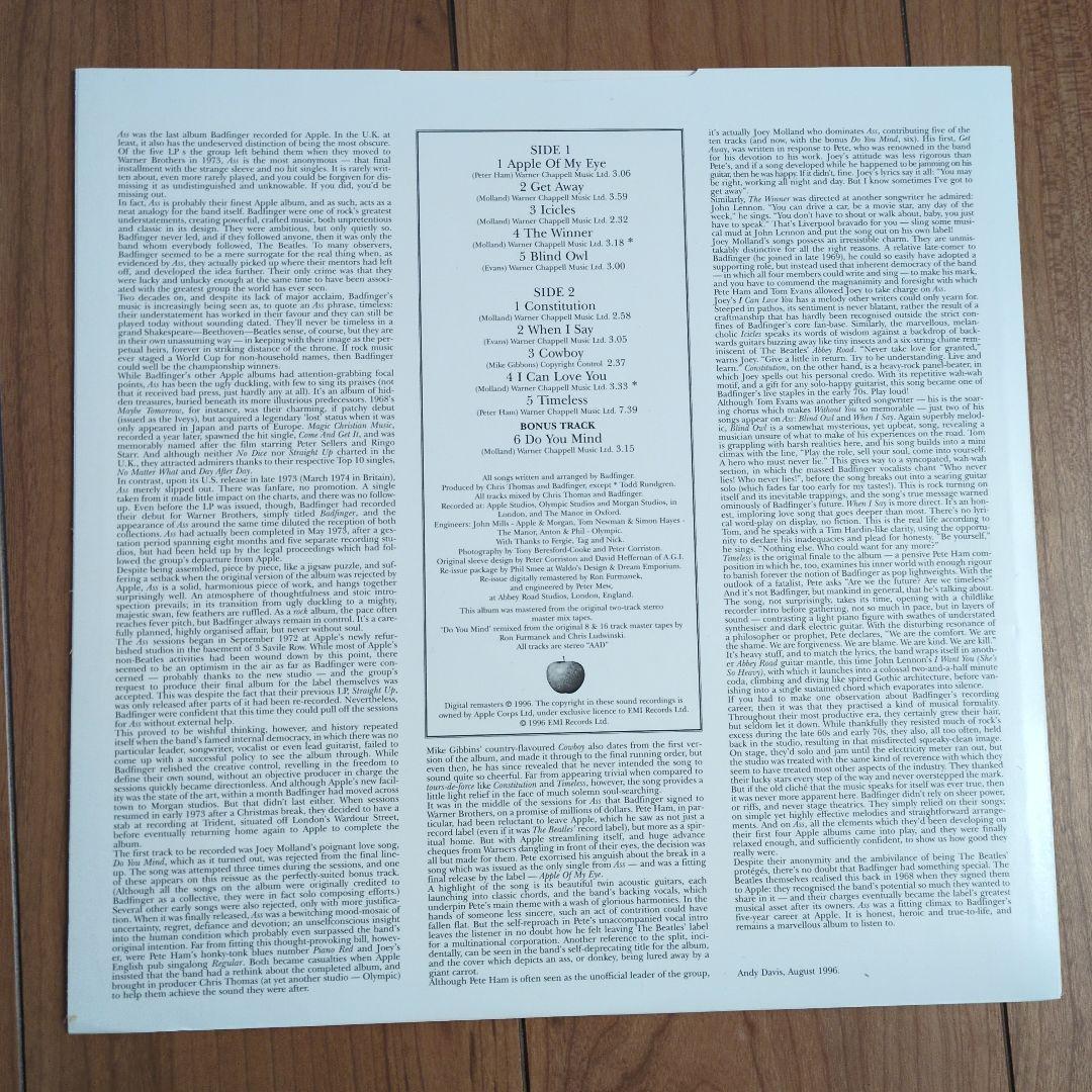 美品 UKオリジナル盤 Badfinger Ass バッドフィンガー レコード