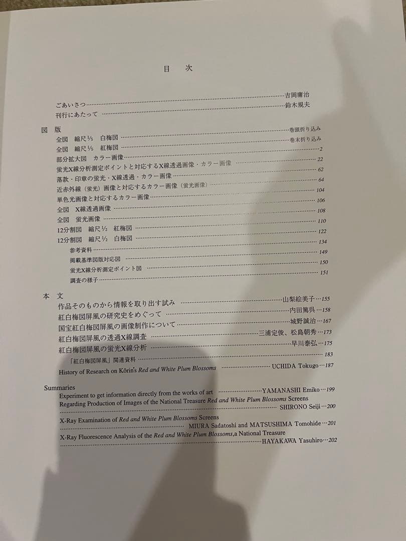 国宝　紅白梅図屏風　尾形光琳筆　中央公論美術出版
