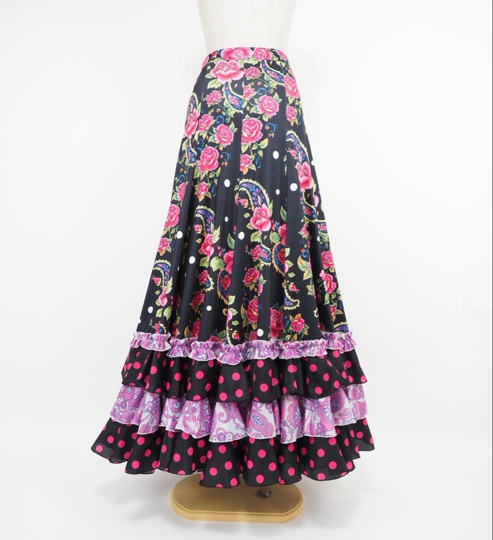 フラメンコ　ファルダ　新品　フラメンコ衣装　レッスンファルダ　Leirena