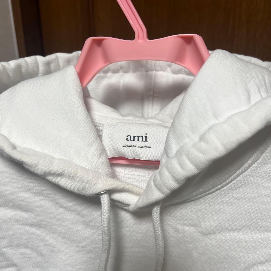 amiparis アミパリス　パーカー　白パーカー　良品　Sサイズ　ユニセックス