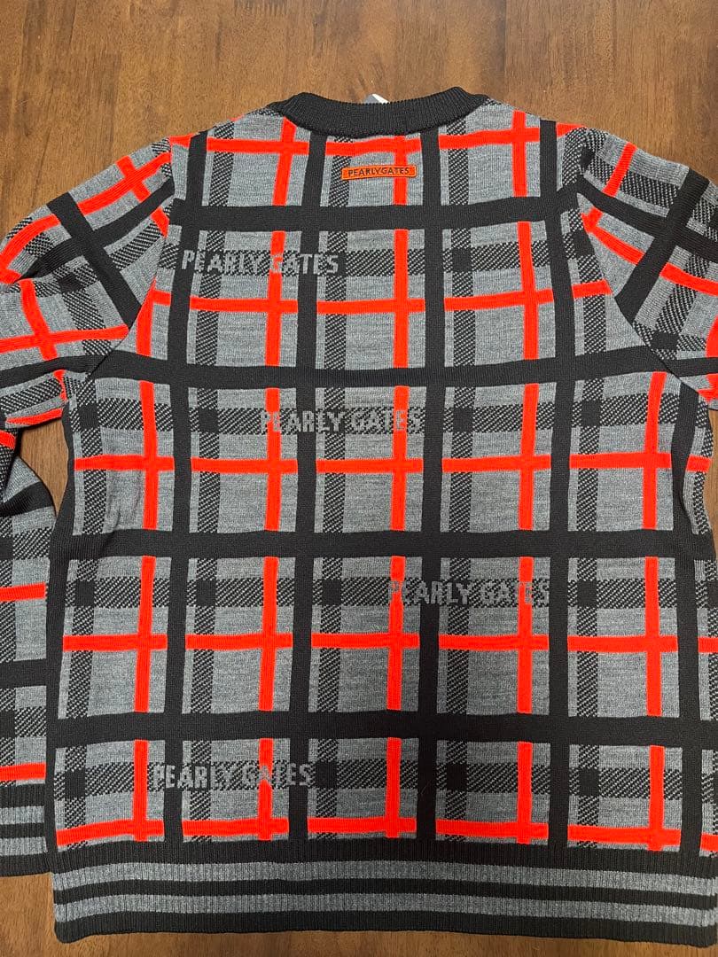 新品サイズ1 PEARLY GATES チェック柄 セーター