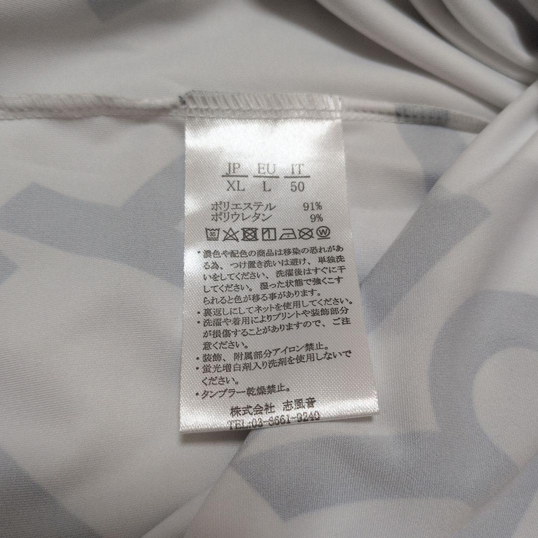 【新品】1PIU1UGUALE3 モックネック シャツ 半袖 総柄 ゴルフ
