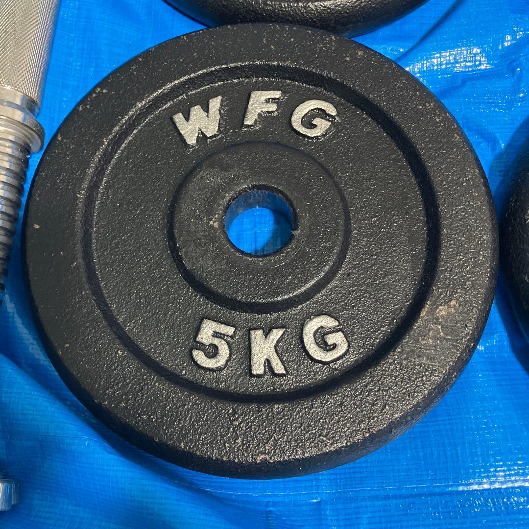 WILD FIT ダンベル　プレート　シャフト　5kg 4枚　計26キロ