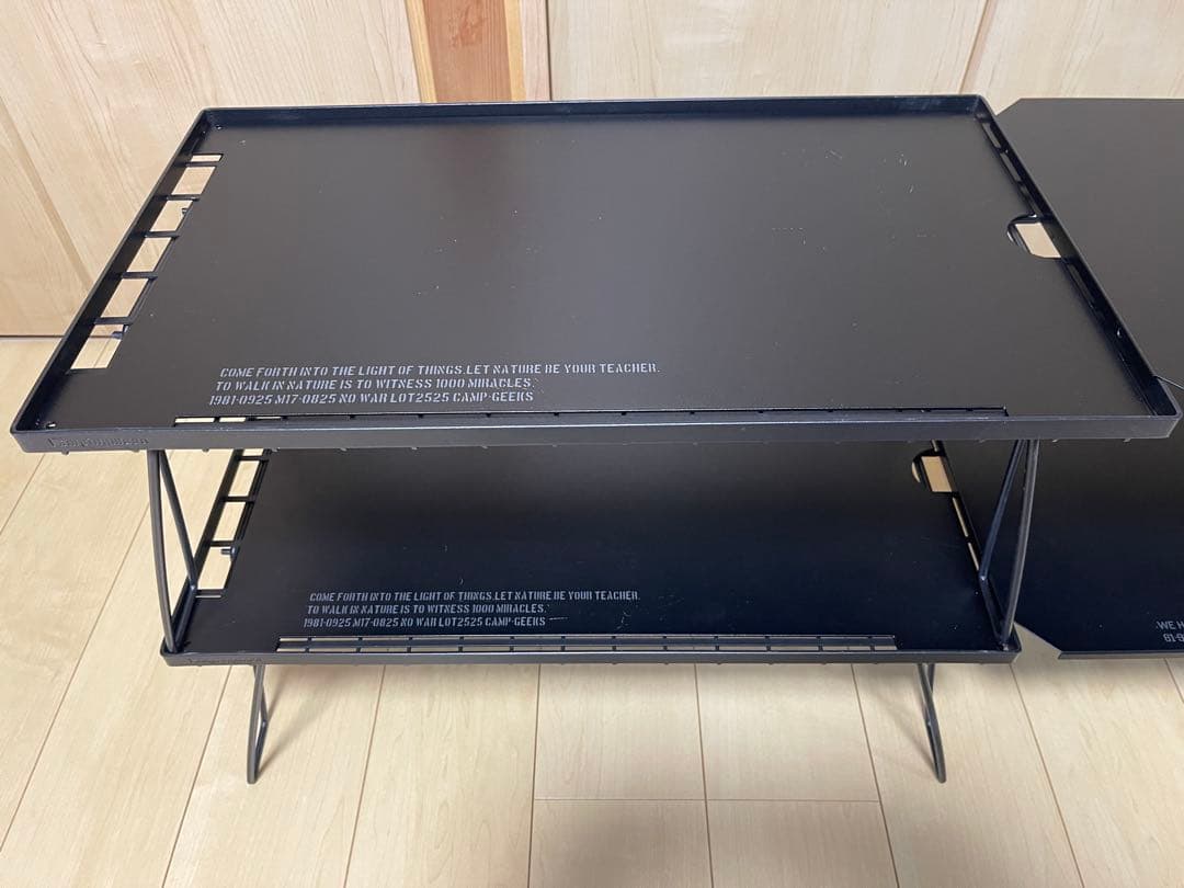 【3点セット】キャンプギークスフィールドラック用天板2　連結用天板1グレイ