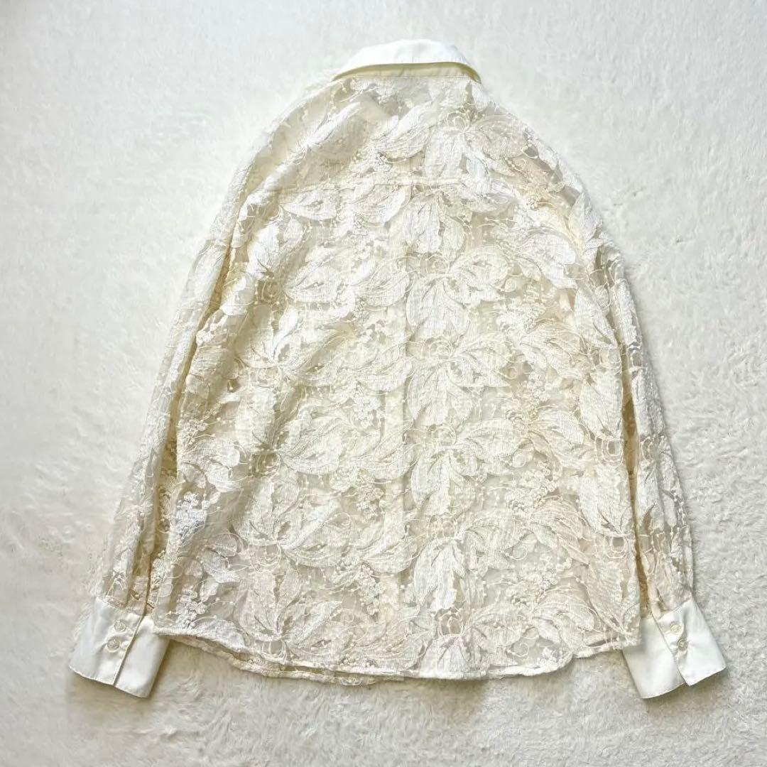 トップス Acka sheer embroidery shirt