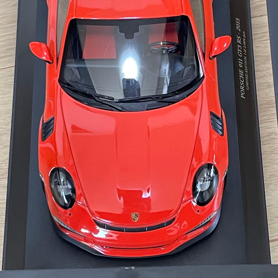 ミニチャンプス 1/18 ポルシェ 911 GT3 RS 2015 ラバオレンジ