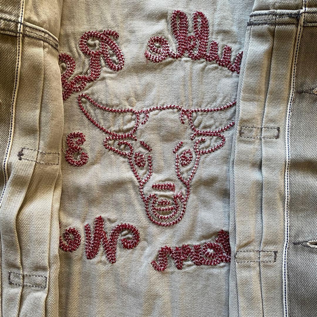 レア RRL ダブルアールエル デニムジャケット Gジャン 刺繍