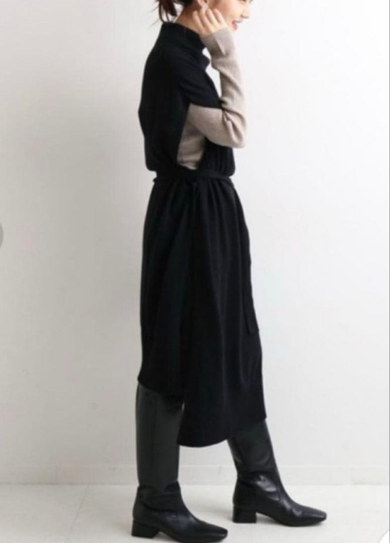 TICCA スタンドネック ロングベスト ブラック
