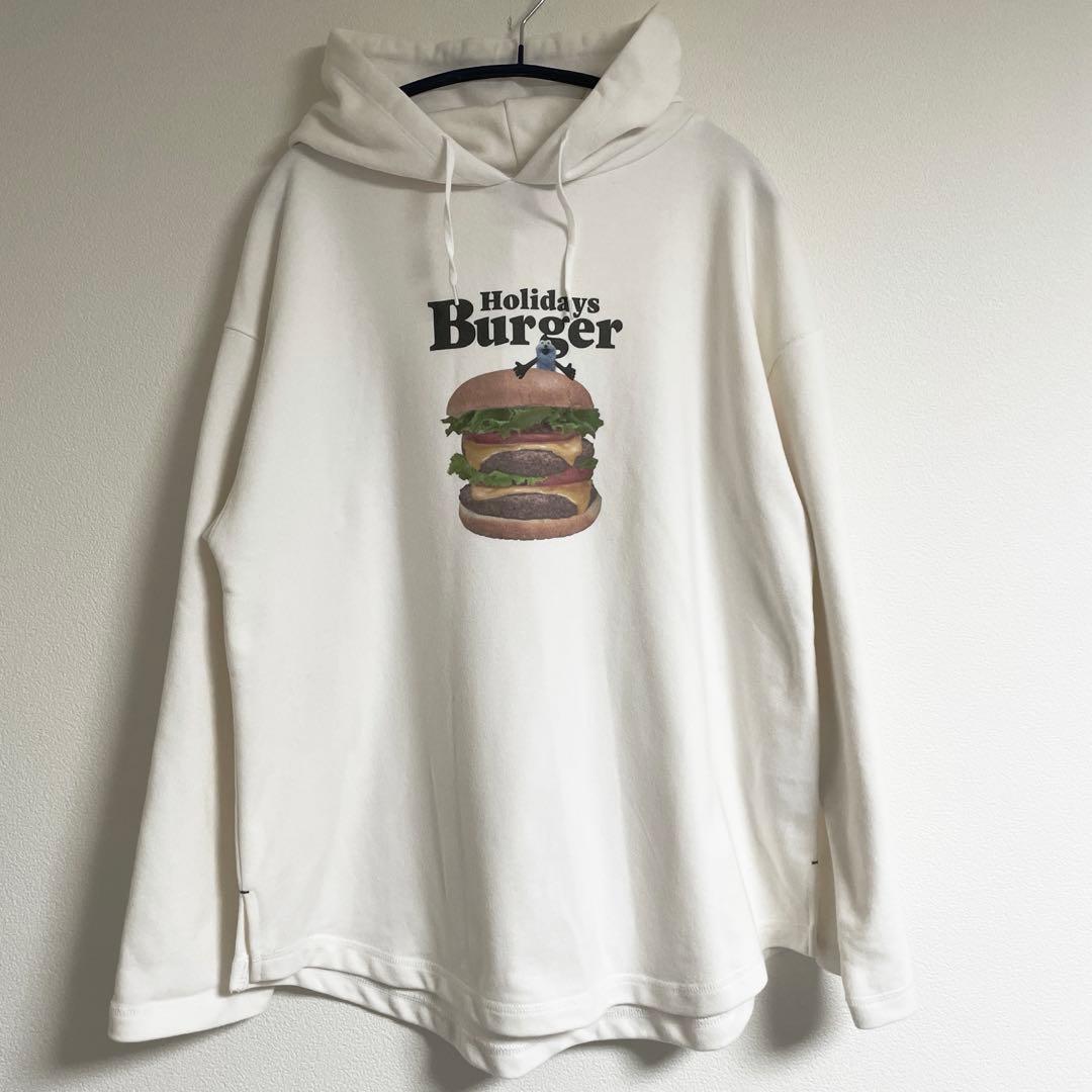 ニコアンド　パペットスンスン　フーディープルオーバー　ハンバーガー