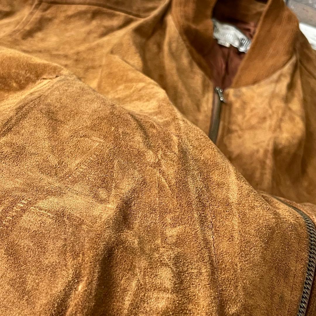ジャケット・アウター Italy Suede Leather Bomber Jacket 50