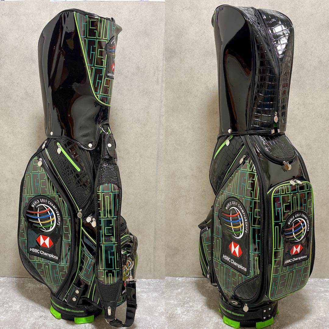 限定 WGC キャディバッグ 世界ゴルフ選手権 CB-3070C ワニ革調　9型
