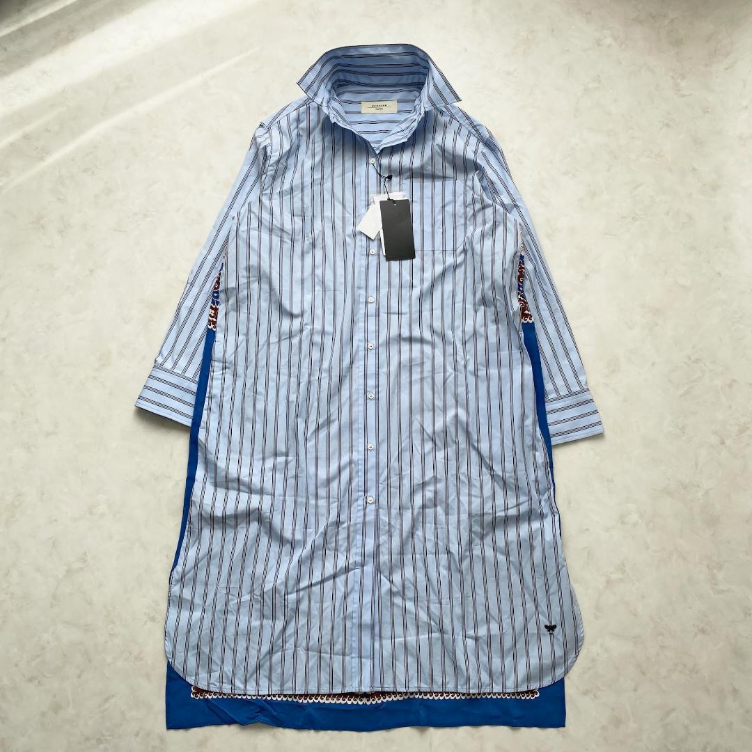 【新品】Max Mara マックスマーラ バックプリントシャツワンピース XL
