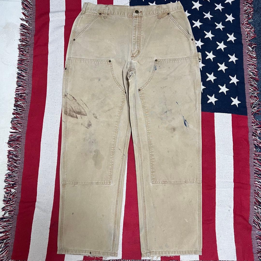 90s carhartt カーハートダブルニーダックパンツ ペインター フェード