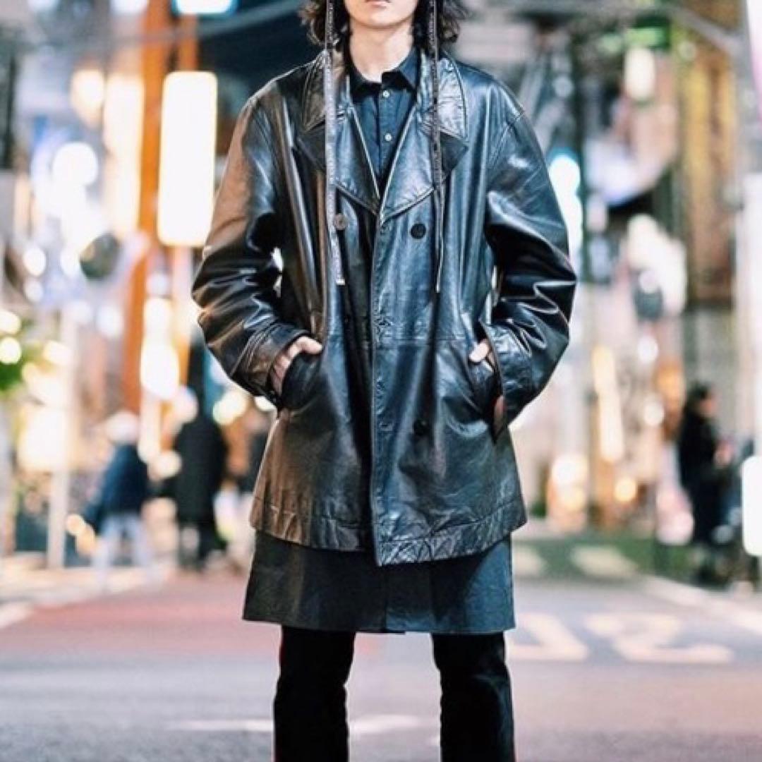   カルバンクライン レザー pコート archive