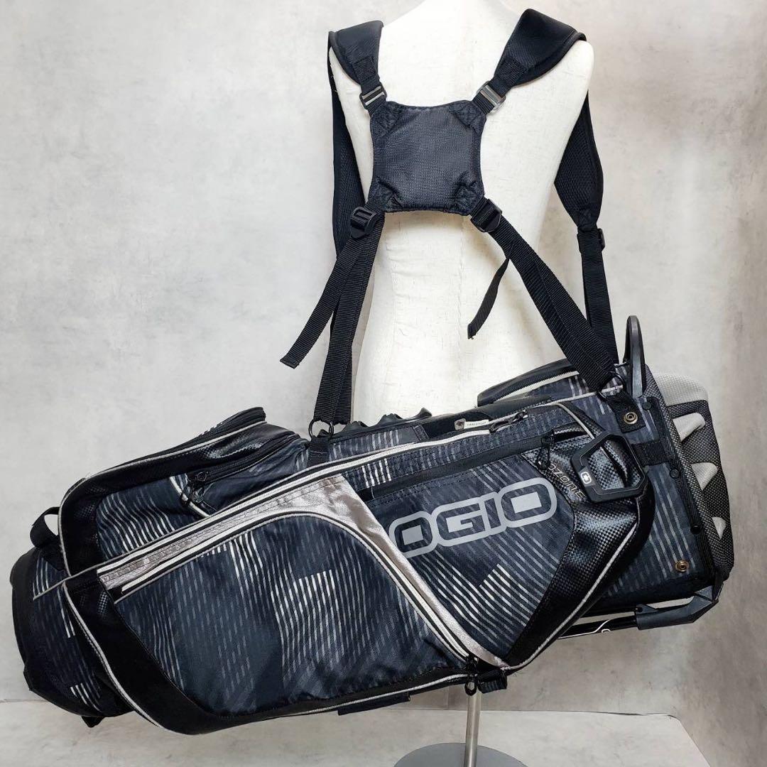 OGIO キャディバッグ スタンド式 ブラック 軽量 多機能 収納豊富 ゴルフ