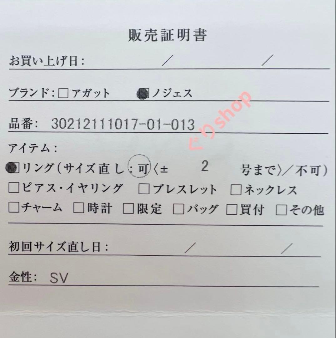 NOJESS SV925 シルバー メッセージ リング　13号