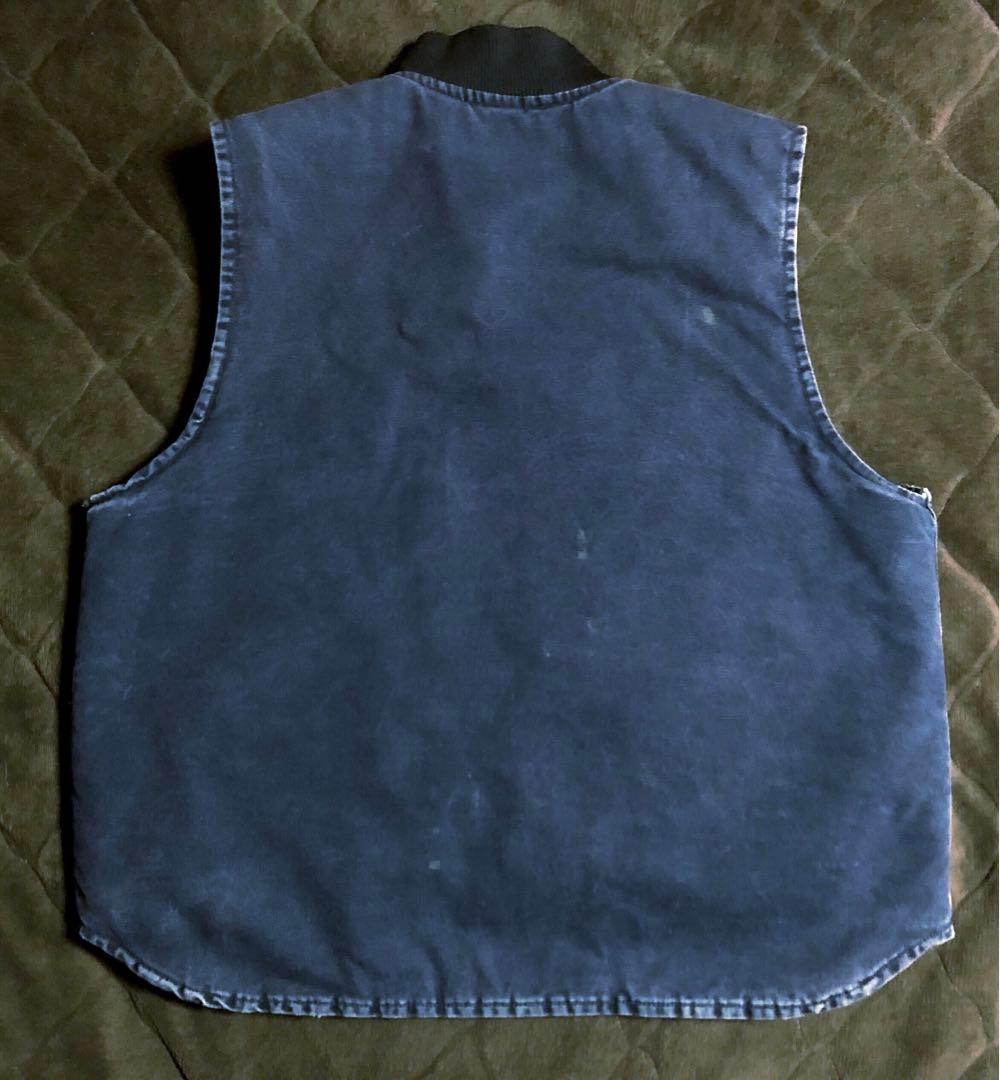 希少★ Carhartt カーハート　ダックベスト　XL 濃紺　ネイビー　MDT