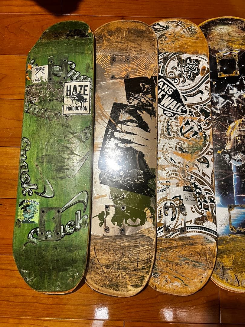 中古スケートボード　デッキ　USED DIY リメイク7枚セット