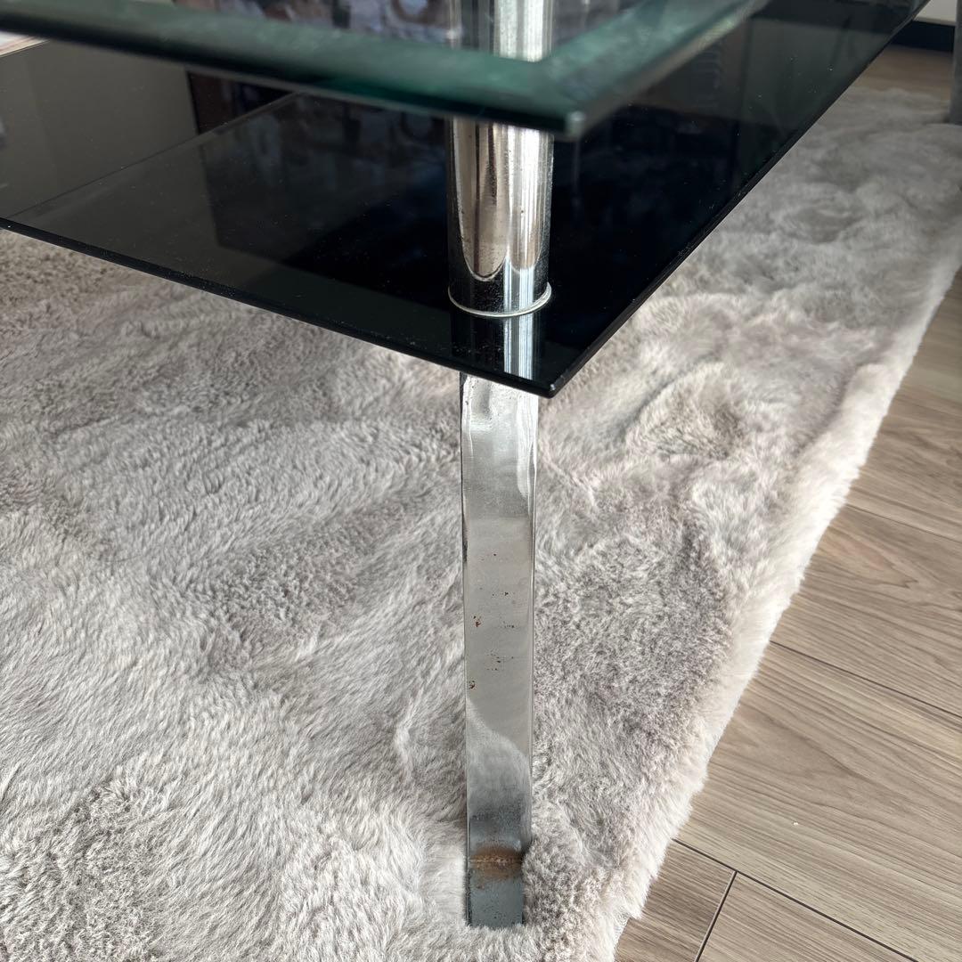 【美品】★《ガラス2段Center Table》★simple modern