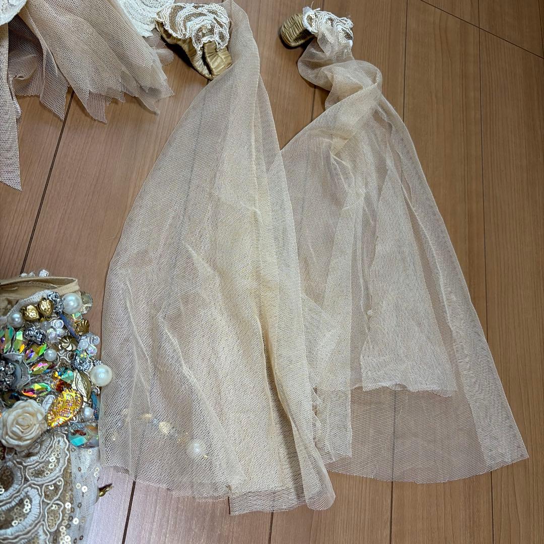 Hanan ベリーダンス 衣装　costume ベージュ　S -M