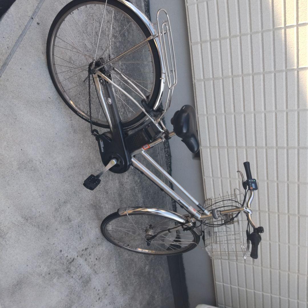 猫*様 電動自転車 シルバー 前カゴ付き