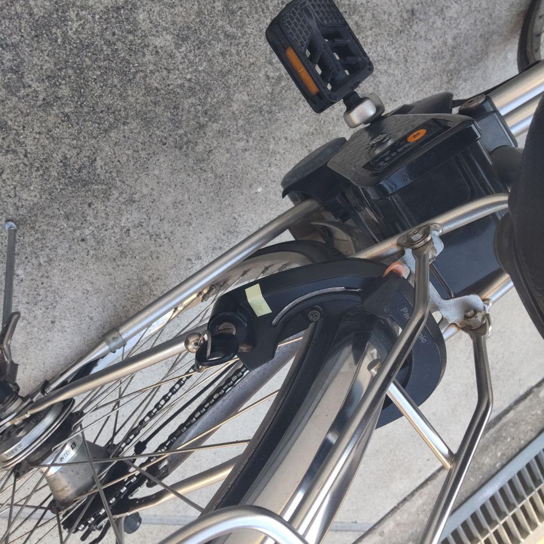 猫*様 電動自転車 シルバー 前カゴ付き