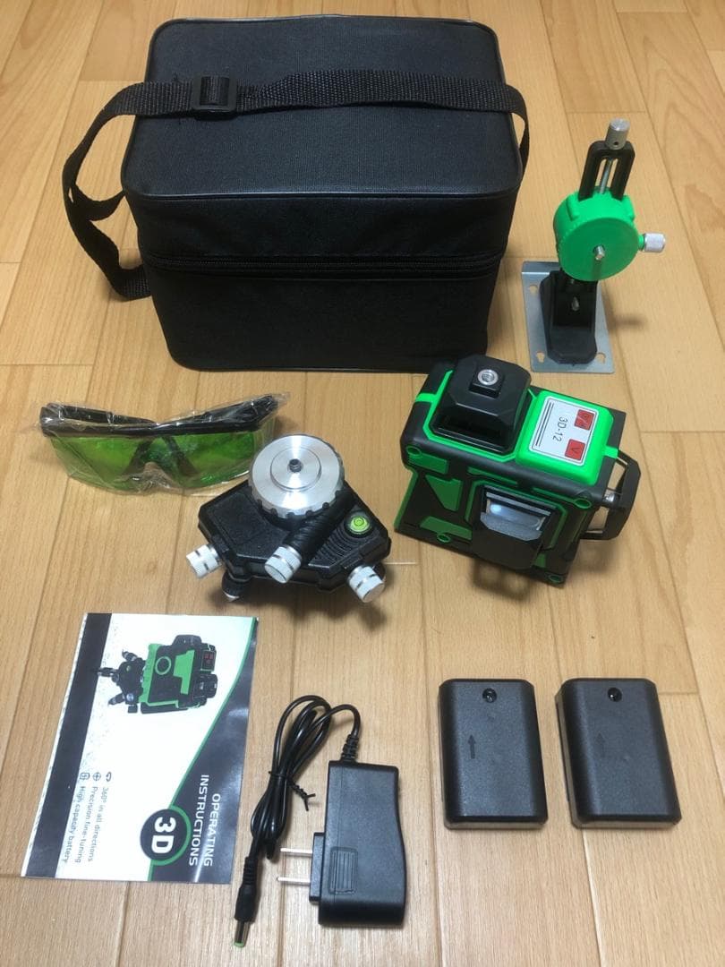 12ライングリーン レーザー墨出し器/墨出し機/墨出器測定器/3D水平器墨だし器